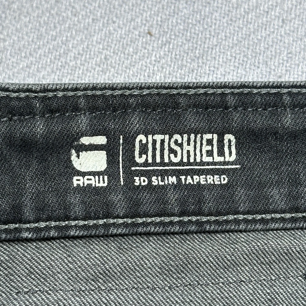 G-Star RAW Citishield 3D Slim Tapered Jeans 33x32 Black Wash Denim Button Fly - Picture 4 of 16